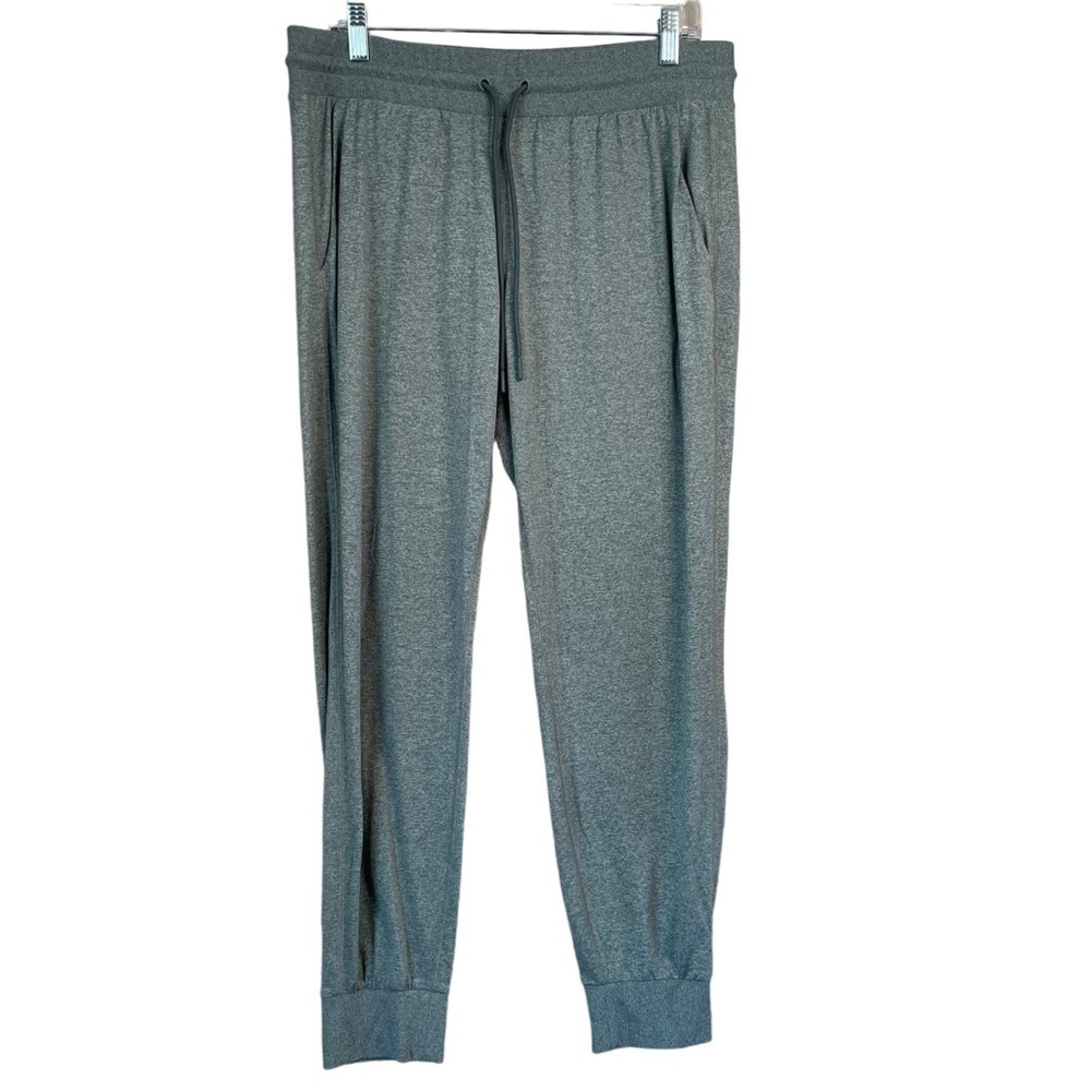 Athleta Heathered Gray/Green Jogger Track Pants